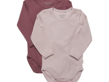 Body med navn/tekst, organisk bomull rosa | Minymo